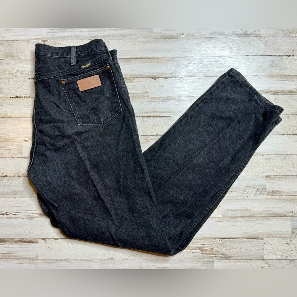 Wrangler Jeans Men's 36x33 Black Cowboy Western Outdoors 13MW2WK